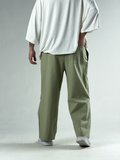 Diz Detaylı Haki Erkek Baggy Pantolon COC3113