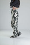 Yeşil Yaprak Desenli Baggy Pantolon COC1858