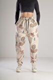 Tiger Desenli Gabardin Jogger Pantolon COC1812