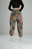 Renkli Desenli Rahat Kesim Bürümcük Jogger Pantolon COC1954