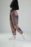 Bürümcük Kumaş Yama Desenli Jogger Pantolon COC2480