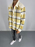 Buldan Kumaş Sarı Ekose Gömlek COC2466