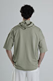 Avangart Yeşil Kapüşonlu T-Shirt COC2413