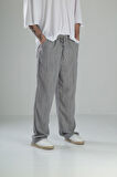 Aerobin Keten Gri Baggy Pantolon COC2506