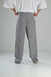 Aerobin Keten Gri Baggy Pantolon COC2506