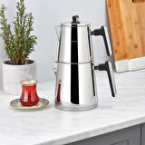 Karaca Space Maxi Powersteel Pro 316 Çelik Indüksiyon Tabanlı Maxi Çaydanlık Takımı