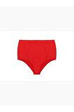 Kırmızı Süper Yüksek Bel Bikini Altı