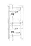 ÇAMAŞIR-KURUTMA MAKİNE DOLABI PARLAK BEYAZ MDFLAM DLP003