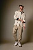 DeFacto Jogger Gabardin Pantolon Regular Beli Bağcıklı Cepli Lastikli Paça B7493AX24SPBG783