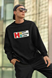 HHC Hope Heaven Crew Yazılı Unisex Oversize Sweatshirt