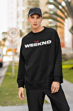 The Weeknd Şarkıcı Baskılı Unisex Oversize Rapper Sweatshirt
