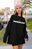 The Weeknd Şarkıcı Baskılı Unisex Oversize Rapper Sweatshirt