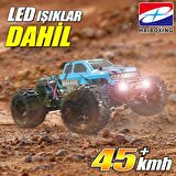 HAIBOXING RC 1/16 Ravage 45+ KM/H Sürat Uzaktan Kumandalı RC Model Araba RTR Elektrikli 4WD Brushless Fırçasız Offroad Truck (Mavi)