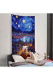 Vincent van Gogh Tarzı New York Manzara Duvar Örtüsü-7700