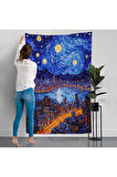 Vincent van Gogh Tarzı New York Manzara Duvar Örtüsü-7700