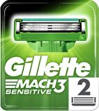 Gillette Mach 3 Sensitive 2'li 3 Bıçaklı Tüm Cilt Tipleri İçin Bıçak Yedeği