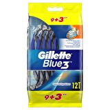 Gillette Blue 3 12'li 3 Bıçaklı Tüm Cilt Tipleri İçin Kullan At Tıraş Bıçağı