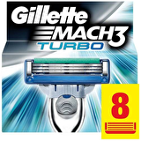 Gillette Mach 3 Turbo 8'li 3 Bıçaklı Tüm Cilt Tipleri İçin Bıçak Yedeği