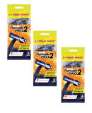 Gillette Permatik Pro 2 Tıraş Bıçağı 6'lı Poşet 3 Paket