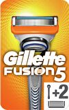 Gillette Fusion 5'li 5 Bıçaklı Tüm Cilt Tipleri İçin Manuel Tıraş Makinesi ve Yedeği