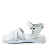 Artico Alexia Hakiki Deri Vaketa Beyaz Kız Çocuk Bebek Sandalet