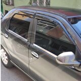 Fiat Albea Palio Siena Hb&Sedan Uyumlu Mugen Cam Rüzgarlığı Seti Piano Black 4'lü İthal