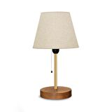 North Home Konik Kumaş Başlıklı Abajur Yatak Odası Gece Lambası Salon Aydınlatma 