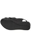 MAMMAMİA D22YS-1460 DOLGU TOPUK YUMUŞAK DERİ KADIN SANDALET