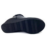 MAMMAMİA D24KB-4345 DOLGU TABAN FERMUARLI KADIN DERİ BOT