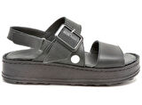 MAMMAMİA D25YS-2375 KALIN TABAN DERİ KADIN SANDALET