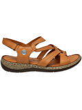 Mammamia D25ys-2530 Kadın Hakiki Deri Comfort Sandalet Taba