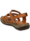 Mammamia D25ys-2530 Kadın Hakiki Deri Comfort Sandalet Taba
