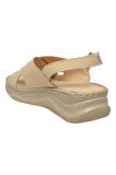 Mammamia D25Ys-2855 Günlük Bej Kadın Sandalet