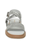 Mammamia D25Ys-5010Z Günlük Gümüş Kadın Sandalet