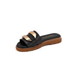 MAMMAMİA D25YT-1375 YUMUŞAK TOKALI DERİ ŞIKIDIM KADIN TERLİK