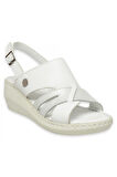 Mammamia D25Ys-5145 Günlük Beyaz Kadın Sandalet