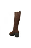 Mammamia D25Kc-2330 Kalin Topuklu Günlük Kahverengi Kadın Çizme