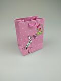 KARTON ÇANTA LEYLEKLİ PEMBE 8CM X 11CM - 1 ADET