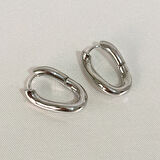 Kıvrımlı Şık Çelik Silver Küpe