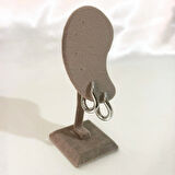 Kıvrımlı Şık Çelik Silver Küpe