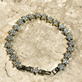 VIP Seri Yıldızlı Zirkon Bileklik Gold