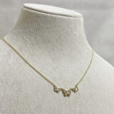 Butterfly Zirkon Kolye Gold