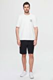 Oversize Beyaz Baskılı %100 Pamuk T-shirt 2EC14ORT05212