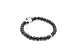 PANDA TASARIM DOĞAL RAİNBOW OBSİDYEN BİLEKLİK 1.KALİTE 6 MM