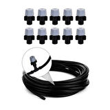 Miracle Omni® 10 Metre Kendin Yap Balkon Veranda Çardak Kamelya Sulama Serinletme ve Nemlendirme Sistemi