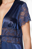 Pierre Cardin Saten Dantelli Midi Sabahlık 1020 Laci