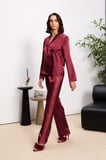 Pierre Cardin 6'lı Bordo Uzun Gecelik Sabahlık Set 6035