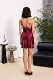 Pierre Cardin 6'lı Bordo Uzun Gecelik Sabahlık Set 6035
