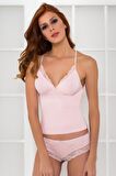 Pierre Cardin Kadın Dantelli Penye Atlet Külot / Kaşkorse Set 396
