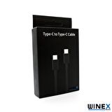 Winex Type-C to Type-C Data ve Şarj Kablosu 970BBE 1m Siyah